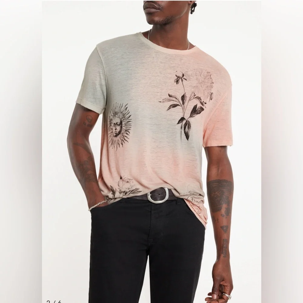 John Varvatos Dreamy Graphic Tee - Picture 2 of 7